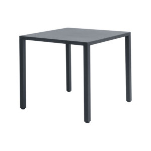 Tavolo Garda acciaio 70x70 antracite autolivellante Moia
