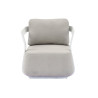 Salotto Monaco Alluminio Bianco Cuscini Alti Beige Moia