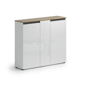 Scarpiera a terra 3 ante Zippo salvaspazio moderna bianca