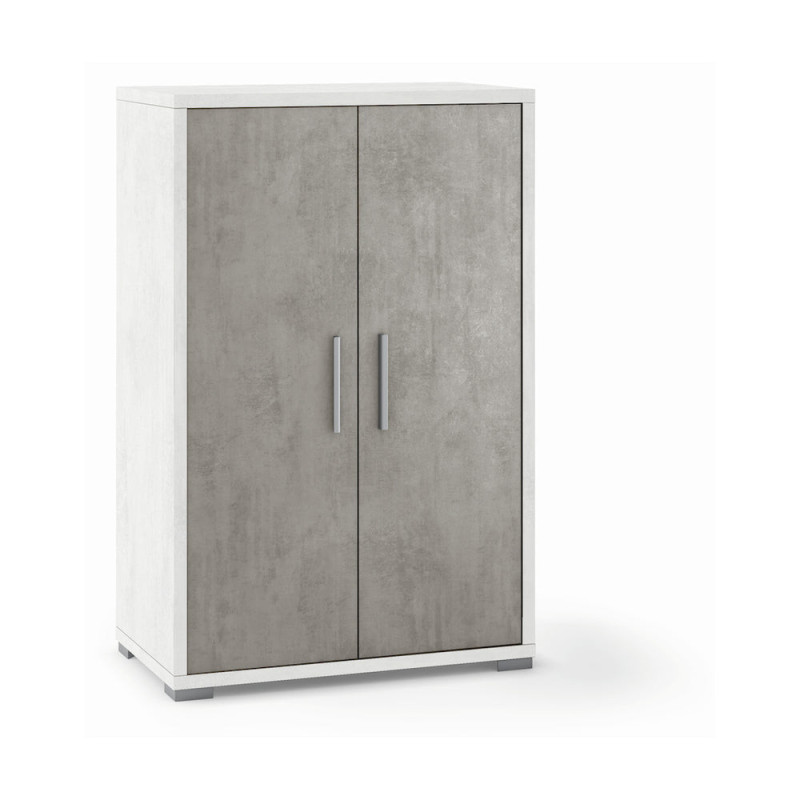 Mobile cemento 2 ante kit ossido bianco e cemento Sarmog