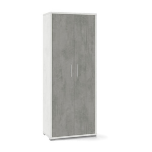 Armadio 2 ante H182 L71 ossido bianco e cemento Sarmog