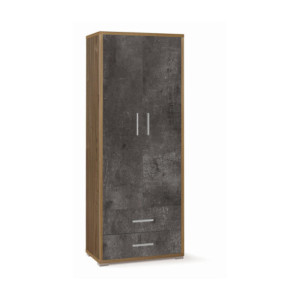 Mobile 2 Ante 2 Cassetti H182 L71 Noce Stelvio Sarmog – Armadio Versatile