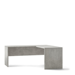 Scrivania angolare DX L180 cemento Sarmog - ampia e moderna