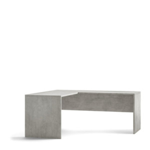 Scrivania angolare sx 180cm cemento Sarmog moderna e ampia