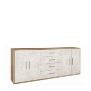 Mobile 4 Ante 4 Cassetti Kit Noce Stelvio Sarmog – Madia Moderna Capiente