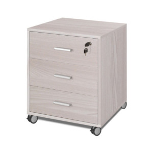 Cassettiera 3 cassetti olmo chiaro Sarmog - moderna compatta