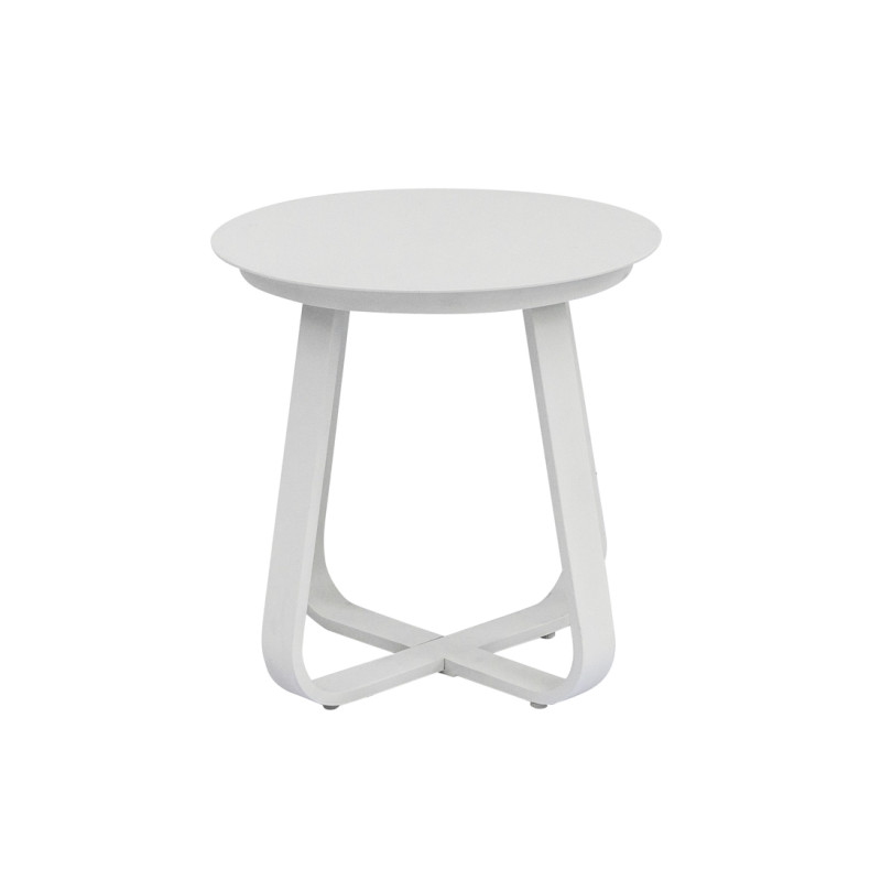 Salotto Monaco Alluminio Bianco Cuscini Alti Beige Moia