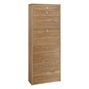 Scarpiera 4 ante 1 cassetto noce Stelvio Sarmog 63x29x164