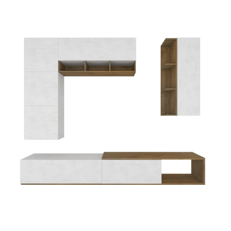 Parete attrezzata Composizione H230 L282 noce Stelvio Sarmog