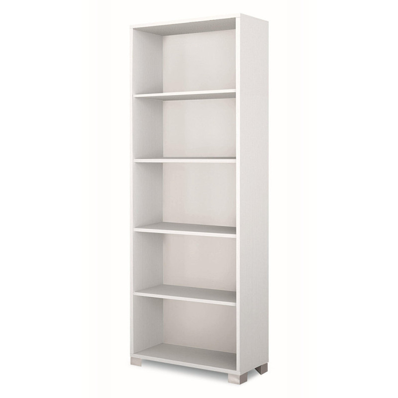 Libreria a giorno H190 bianco fiammato Sarmog 70x29x190 moderna