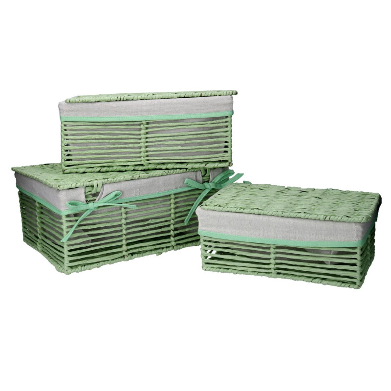 Scatola paper Hilary 1/3 verde chiaro 38x27xH17 cm rettangolare