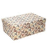 Scatola cartone 1/10 geometrico beige 43x35xH16,5 cm rettangolare