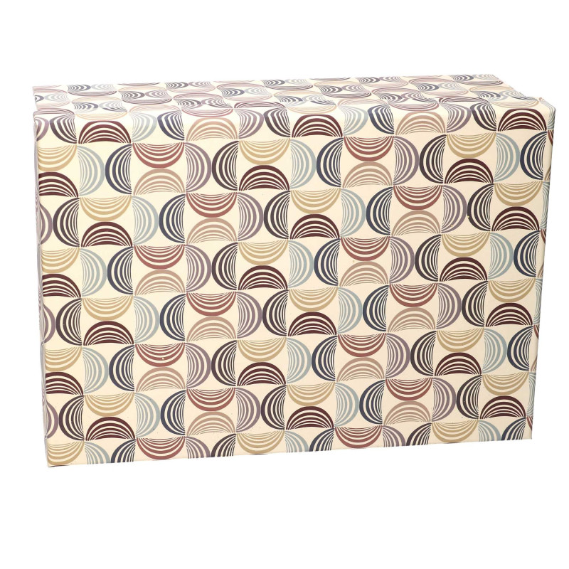 Scatola cartone 1/10 geometrico beige 43x35xH16,5 cm rettangolare