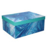 Scatola cartone 1/10 effetto marmo azzurro 37,5x29xH16 cm