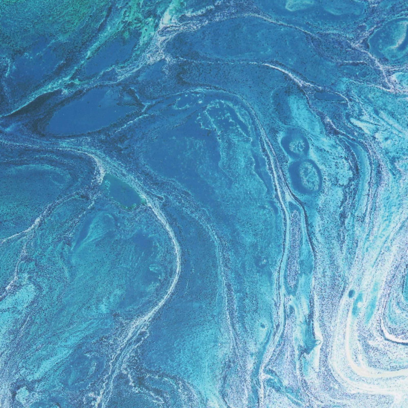 Scatola cartone 1/10 effetto marmo azzurro 37,5x29xH16 cm