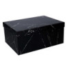 Scatola cartone marmorizzato nero rettangolare 37,5x29x16 cm