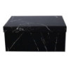 Scatola cartone marmorizzato nero rettangolare 37,5x29x16 cm