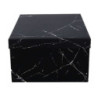 Scatola cartone marmorizzato nero rettangolare 37,5x29x16 cm