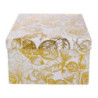 Scatola cartone rose dorate bianco rettangolare 37,5x29x16 cm