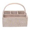 Portaposate rattan Algarve bianco rettangolare elegante resistente