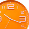 Orologio plastica arancione e bianco tondo Ø35 cm moderno