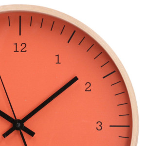 Zoom Orologio legno rosa tondo cm ø31,5h5