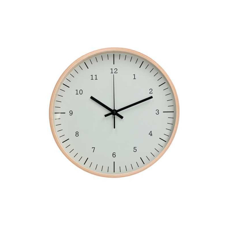 Orologio legno verde acqua tondo Ø31,5x5 cm design moderno