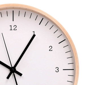 Zoom Orologio legno bianco tondo cm ø31,5h5