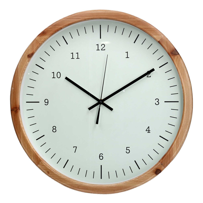 Orologio legno verde acqua tondo Ø45x6 cm design moderno