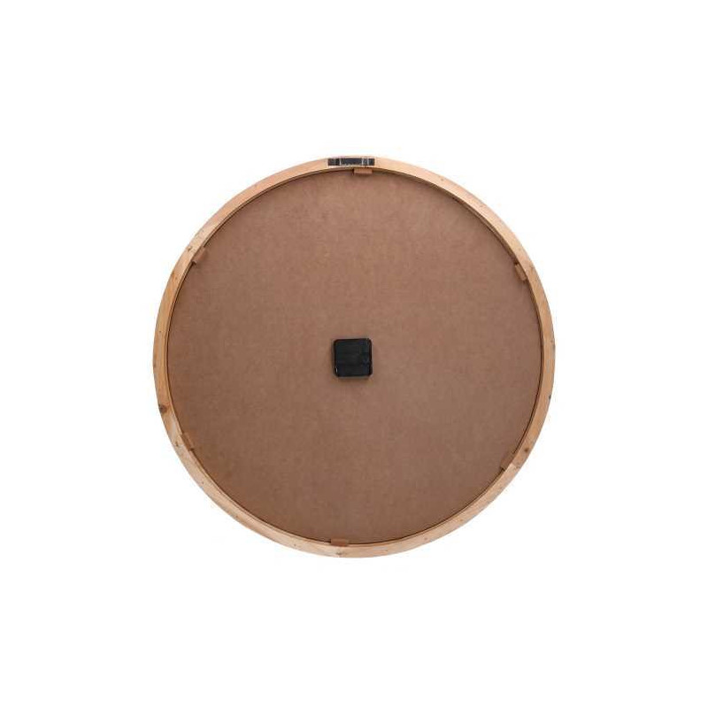Orologio legno naturale tondo Ø60x3,5 cm parete design moderno
