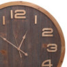 Orologio legno naturale tondo Ø60x3,5 cm parete design moderno