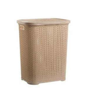 Zoom Cestone plastica beige rettangolare cm 44x36,5h53,5