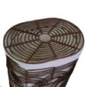 Cestone plastica archi con fodera noce ovale 50x35xH56 cm robusto