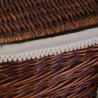 Cestone rattan con fodera noce rettangolare 45x33xH56 cm robusto