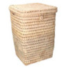 Cestone paglia naturale quadro 36x36xH50 cm capiente e robusto