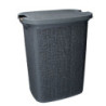 Cestone plastica grigio rettangolare 47x38xH58 cm capiente