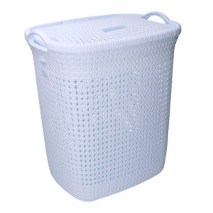 Cestone plastica bianco rettangolare 44x35,7x53 cm capiente e pratico