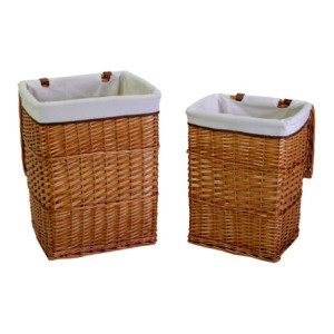 Zoom Cestone vimini naturale 1-2 con fodera bianca rettangolare cm 44x35h55