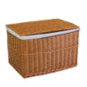 Cestone vimini naturale rettangolare 76x55xH49/52 cm con fodera