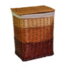 Cestone vimini sfumato naturale rettangolare 45x33xH55 cm robusto