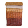 Cestone vimini sfumato naturale rettangolare 45x33xH55 cm robusto