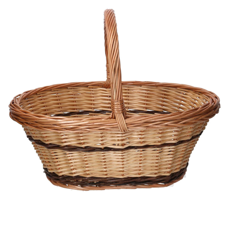 Cesto vimini naturale ovale 42x30xH16 cm pratico e versatile
