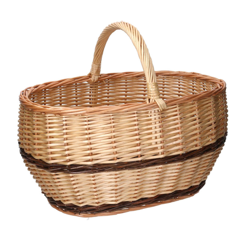 Cesto vimini naturale ovale 45x32xH25 cm pratico e versatile