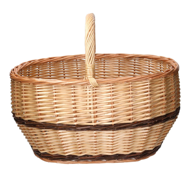 Cesto vimini naturale ovale 45x32xH25 cm pratico e versatile
