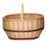 Cesto vimini naturale ovale 45x32xH25 cm pratico e versatile