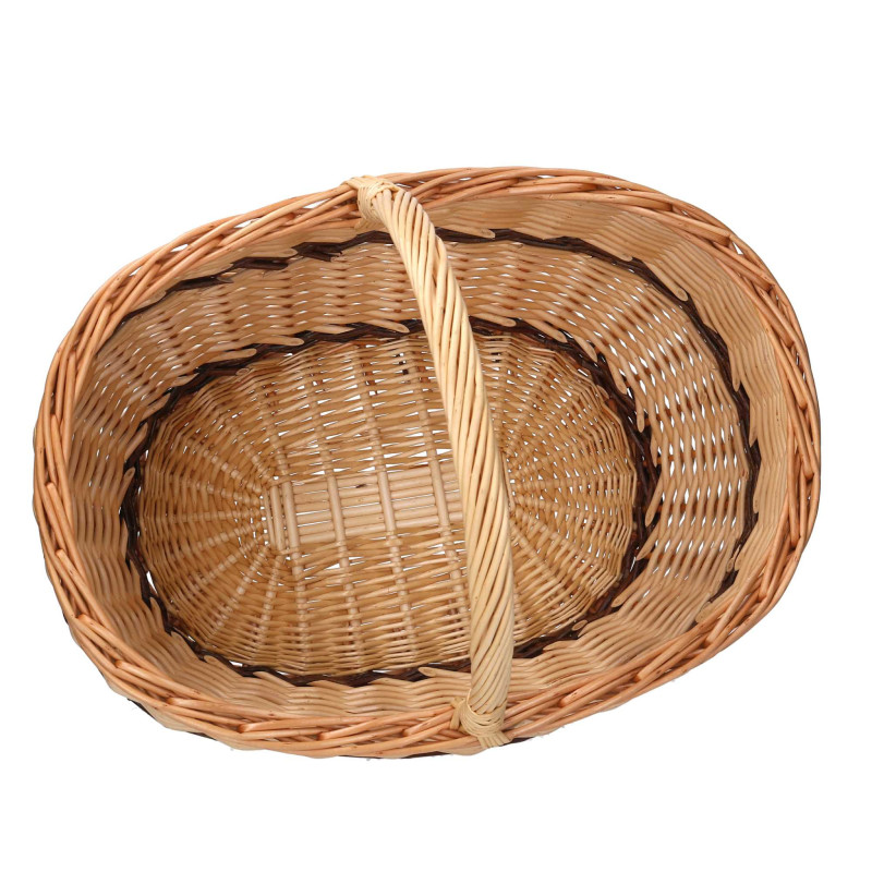 Cesto vimini naturale ovale 45x32xH25 cm pratico e versatile