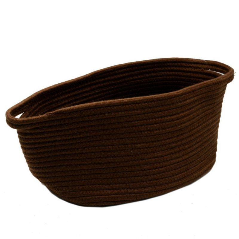 Cestina tessuto marrone rettangolare 35x26x19 cm pratica e elegante