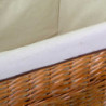 Cesta vimini naturale con fodera bianca 56x43xH36 cm elegante