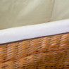 Cesta vimini naturale con fodera bianca 56x43xH36 cm elegante