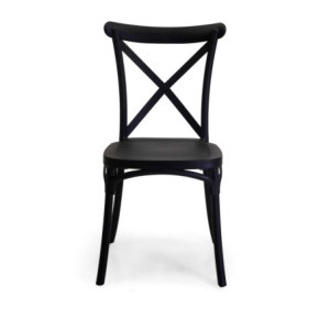 Zoom Sedia polipropilene Cross nero cm 39x43h45,5/89,5